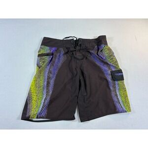 Tormenter Fishing Board Shorts Mens 32 Mahi Mahi Dolphin Fish Graphic Cargo